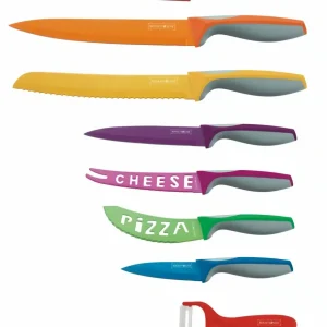 Knivset från Royalty Line (7 delar - rostfritt - flerfärgad)