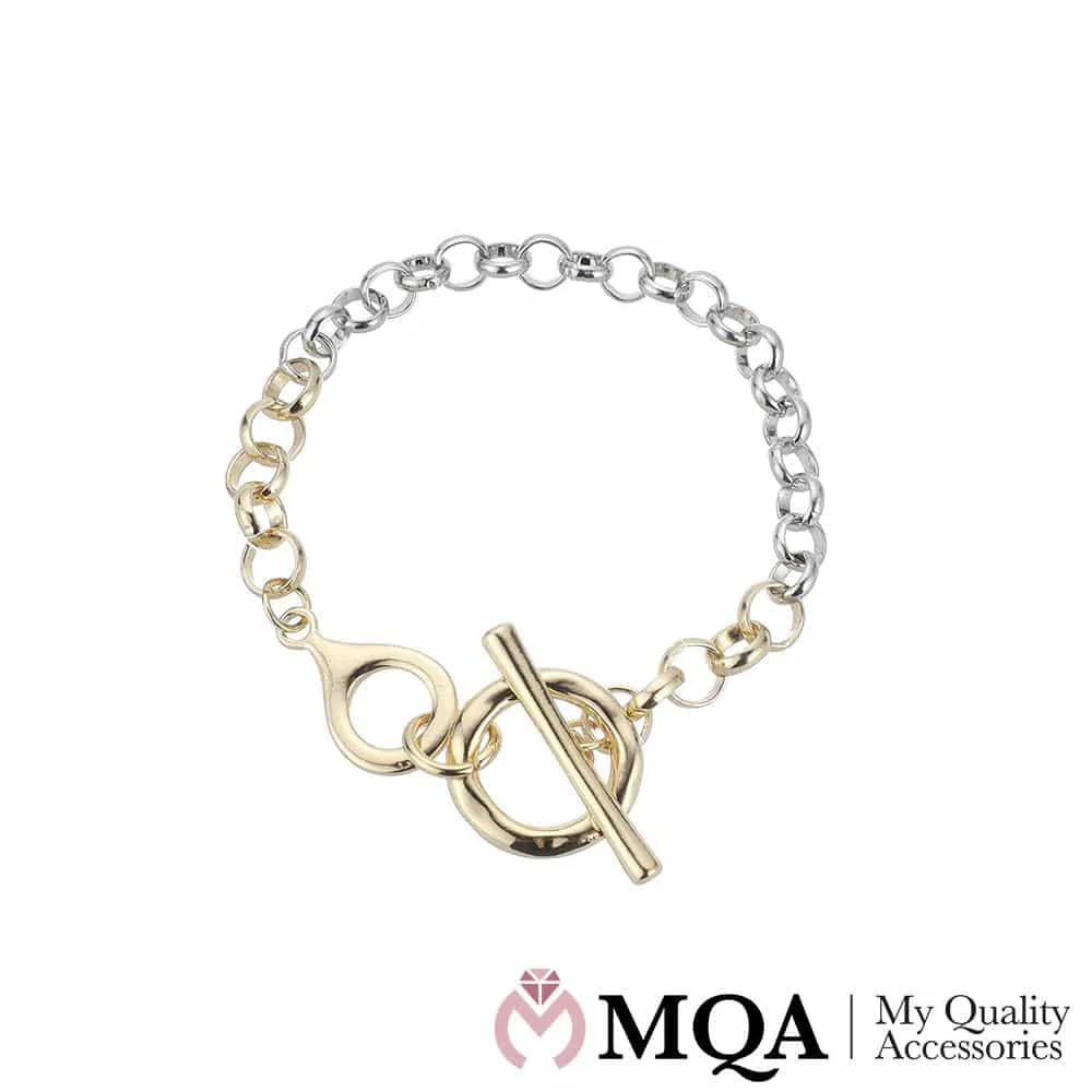 Armband, hälften guld - & hälften silver, växlingslås - Bild 2