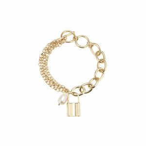 Armband, med pärla och hänglås