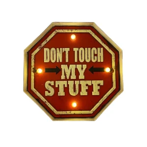 Retroskylt DONT TOUCH med ljus