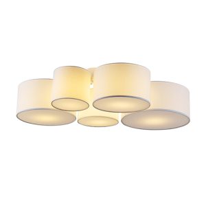 Plafond NICASTRO 5 Vit/Linne JUUS