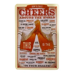 Metallskylt - Cheers