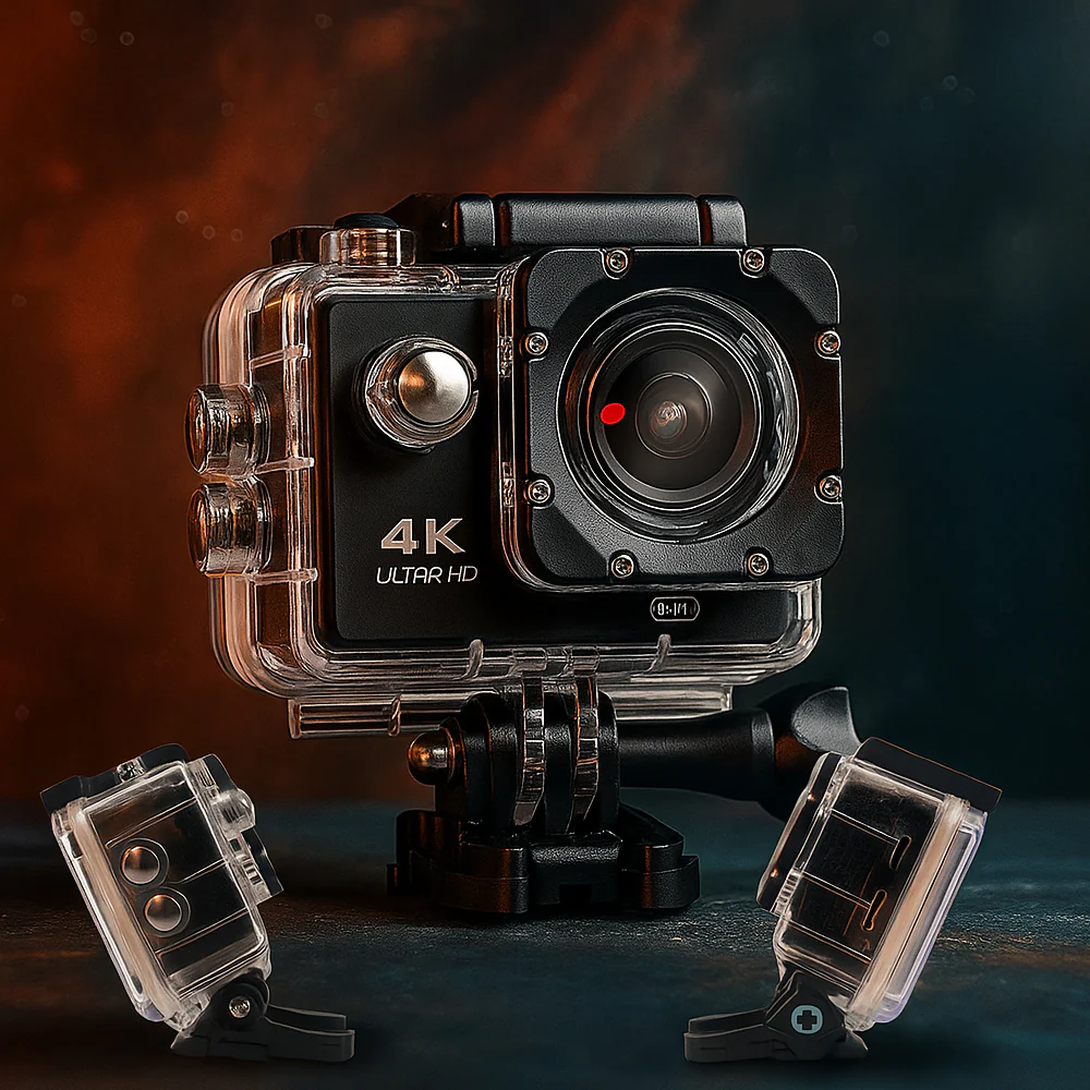 Action Camera 4K m/vattentätt fodral 30 meter - 16,0 megapixlar - Bild 3