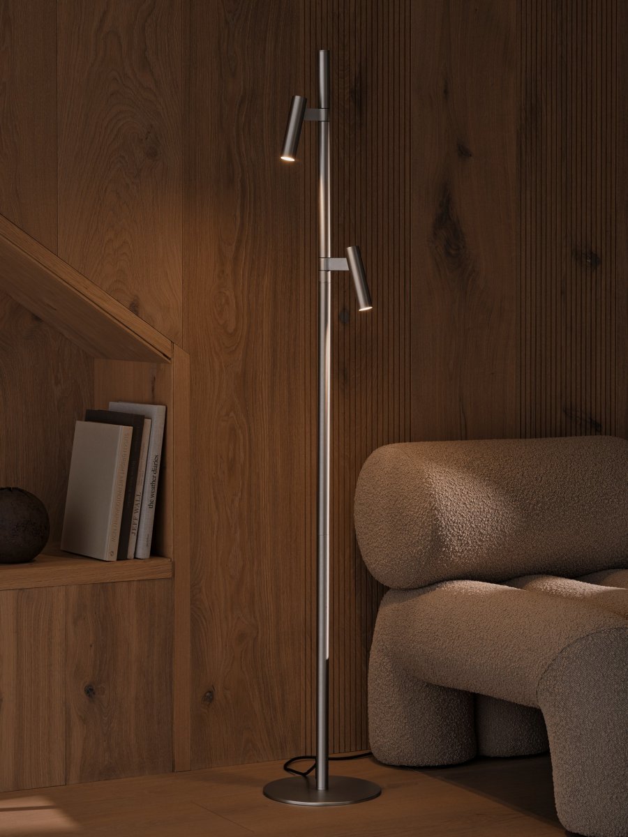 Golvlampa MAKOTO Satin krom Design For The People - Bild 7