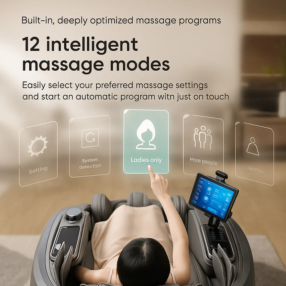Massagestol 4D, Lux Pro Edition med SL-teknologi, AI-styrning och värme – Modell 988F6 - Bild 7