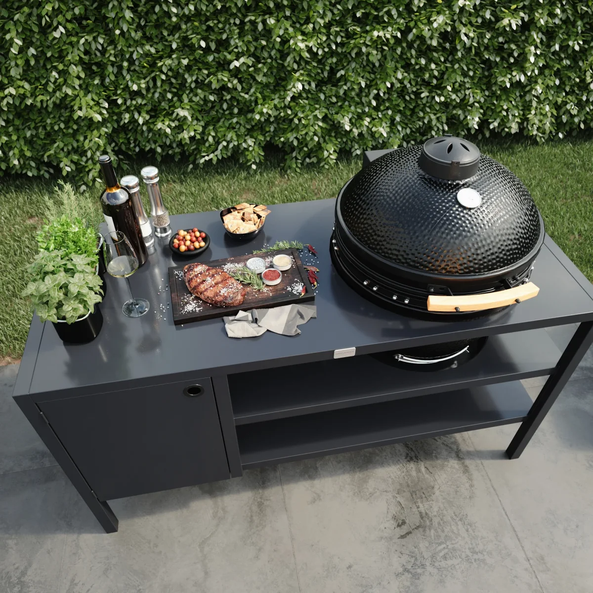 UMAMI Utekök Modul 3 för kamado + Kamado BONO Limited, svart - Bild 7