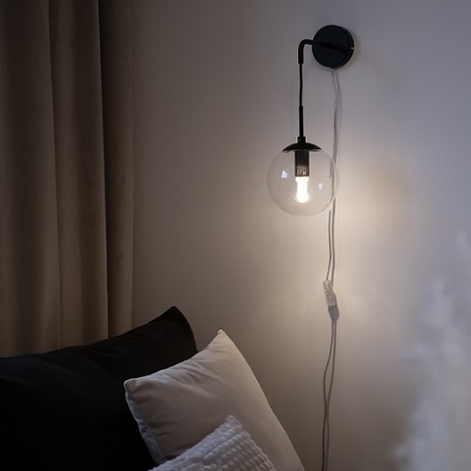 Vägglampa ELEONORA Svart/klarglas JUUS - Bild 2
