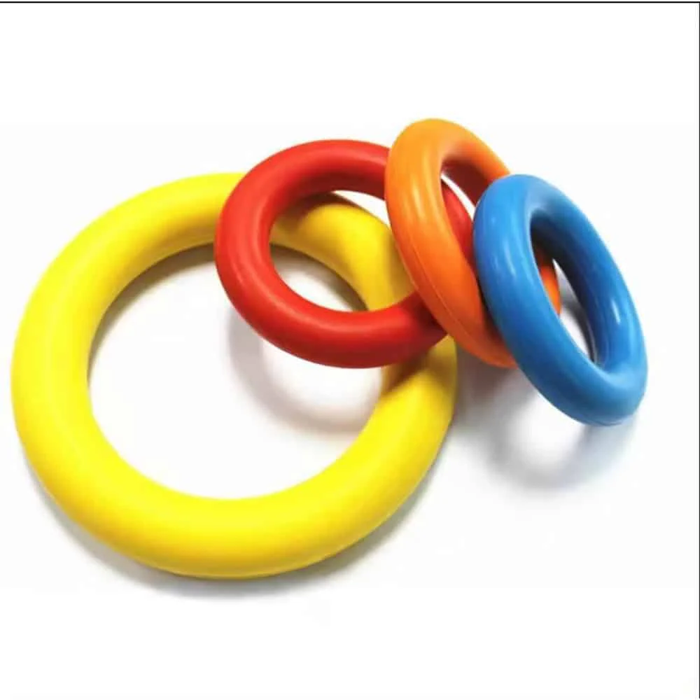 Hundens Anti-Bit Träningsring ø9 cm av gummi - ass. färger - Bild 3