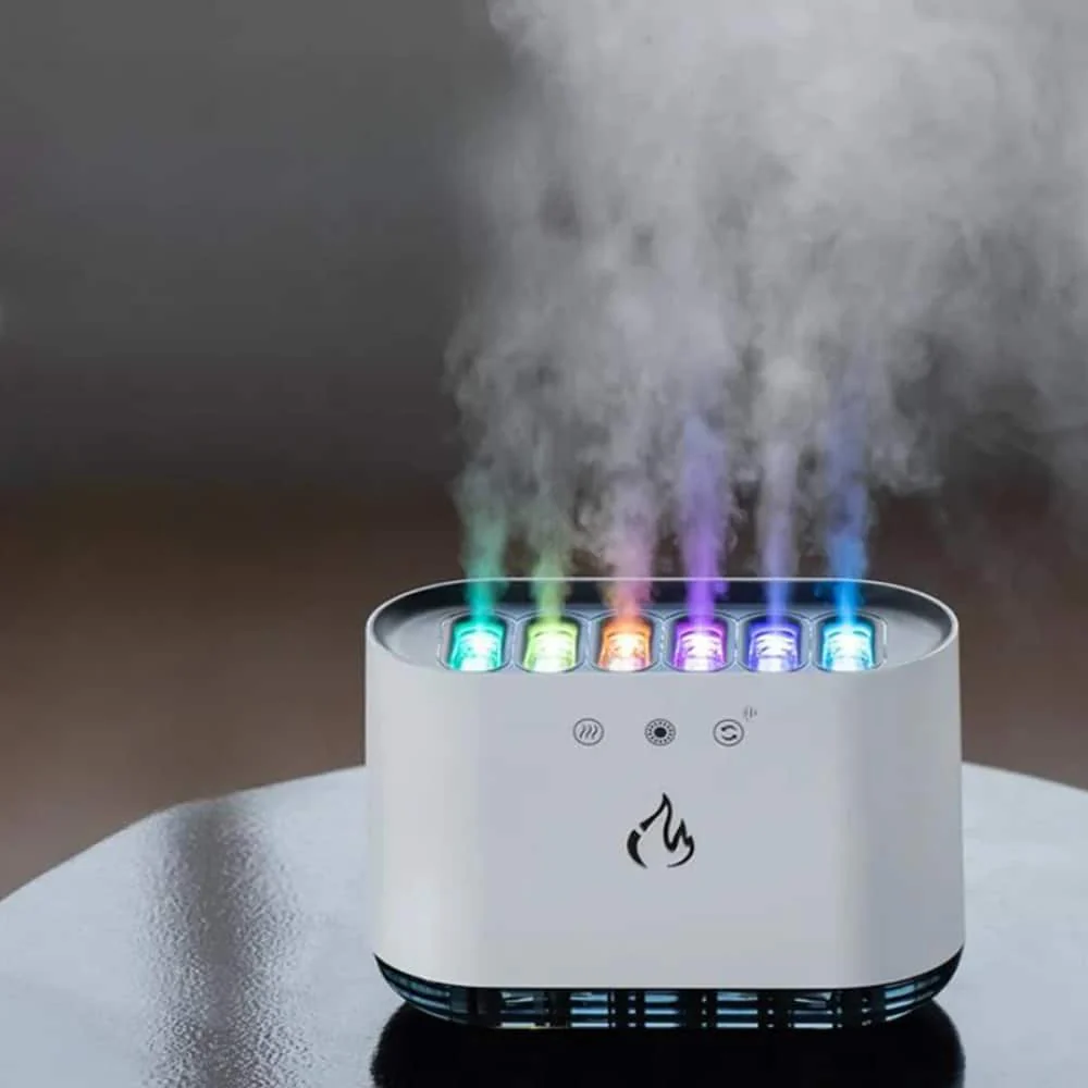Dynamisk Luftfuktare med 7 Färgglada Ljus & Smart Styrning