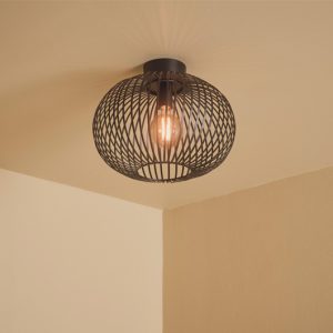 Plafond MILTON Svart 40 cm JUUS