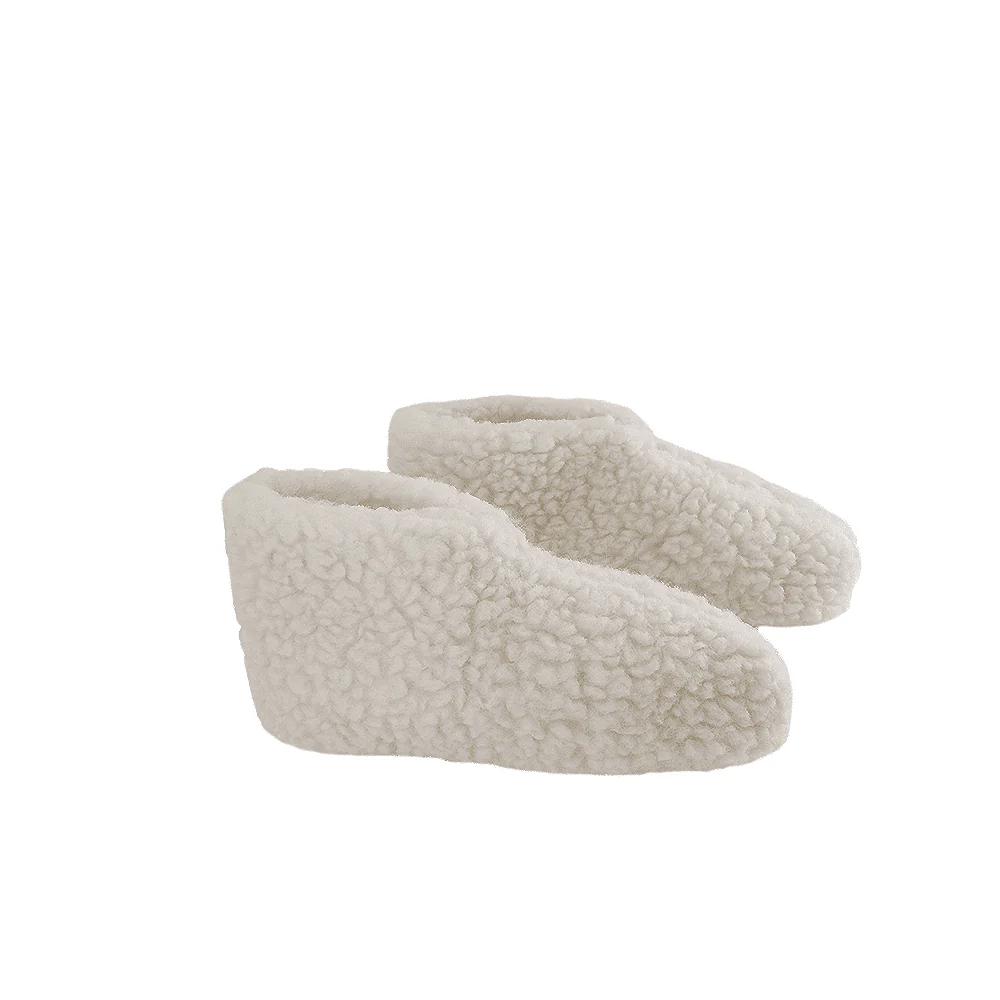 Fluffiga ulltofflor (100% ren ull) – Modell Vit - Bild 4
