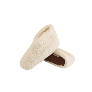 Fluffiga ulltofflor (100% ren ull) – Modell Vit