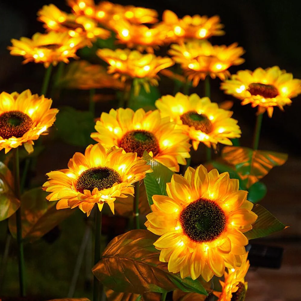 Solcells-solros trädgårdslampa 78 cm - Bild 7